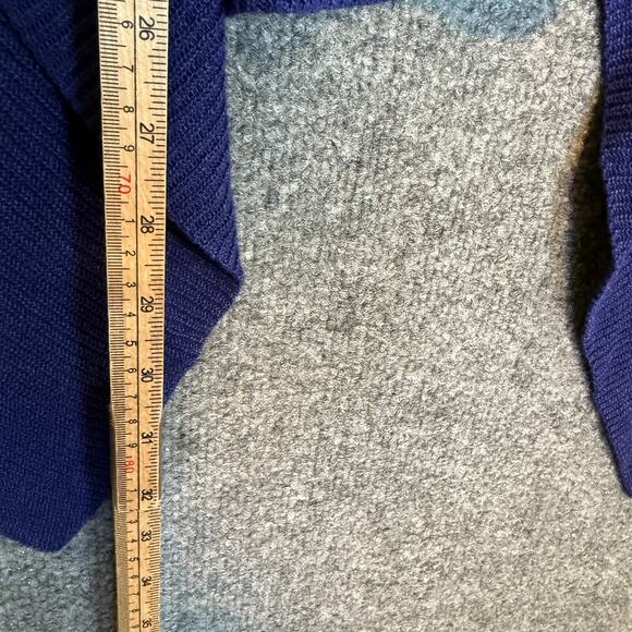 Eileen Fisher Sweater Womens 1X Blue Silk Cotton Sleeveless Cardigan Plus Size - Picture 5 of 10